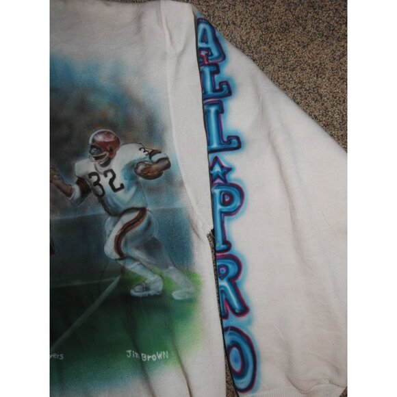 Vintage NFL Hall of Fame All-Pro 1/1 Airbrushed Sweatshirt Adult XL OJ Simpson - Picture 4 of 9